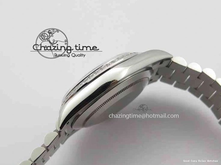 Best AAA Replica Sites 3699 BP Stylish SS Maker Best Ice SS On Bracelet Bezel Diamond ETA Day Blue 40mm Date Edition Dial 1228